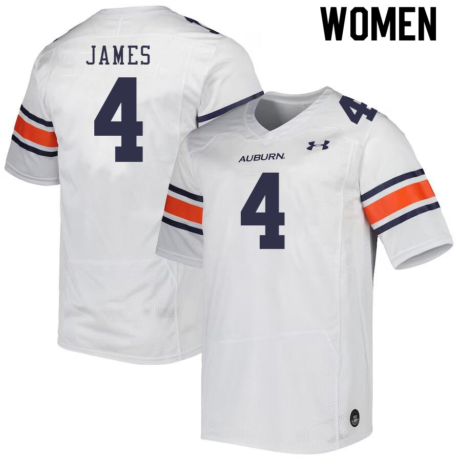 Women's Auburn Tigers #4 D.J. James White 2023 College Stitched Football Jersey
